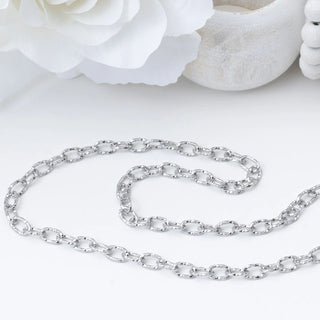 Cable Link Chain Necklace- silver studio 