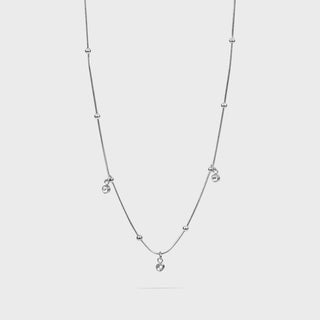 Dangle Stone Necklace - silver Main