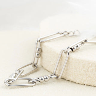 Knot Paperclip Chain Bracelet- Studio