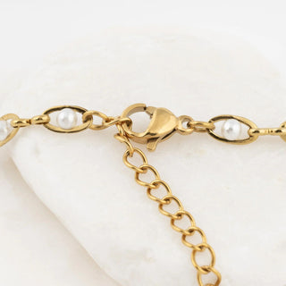 Glass Pearl Chain Necklace- Studio