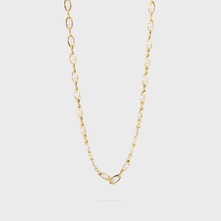 Glass Pearl Chain Necklace- Main
