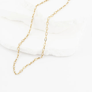 Glass Pearl Chain Necklace- Studio