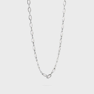 Glass Pearl Chain Necklace- Main