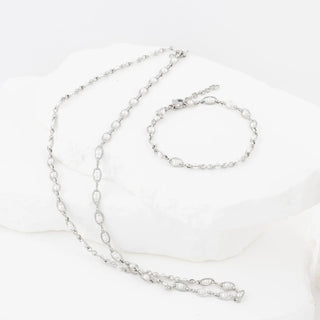 Glass Pearl Chain Necklace- Studio