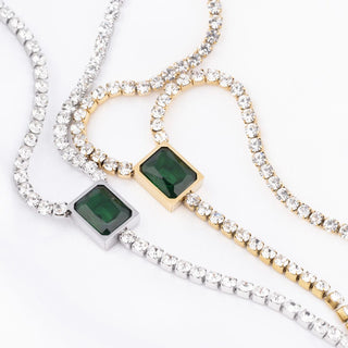 Stone Chain Lariat Necklace- Studio