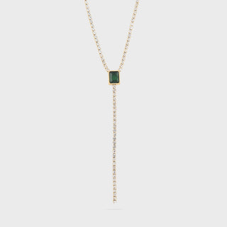 Stone Chain Lariat Necklace- Main