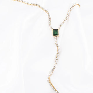 Stone Chain Lariat Necklace- Studio