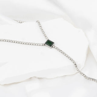Stone Chain Lariat Necklace- Studio