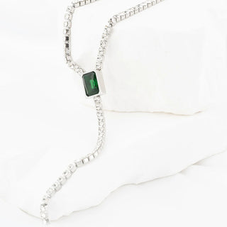 Stone Chain Lariat Necklace- Studio