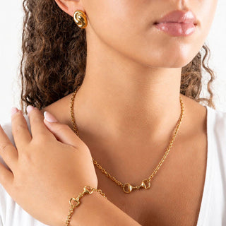 Horsebit Necklace- Model