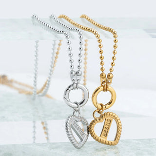 Beaded Charm Holder Necklace- Studio