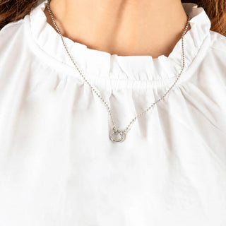 Beaded Charm Holder Necklace- Model