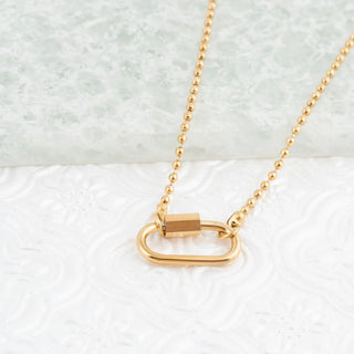 Beaded Carabiner Necklace- Studio
