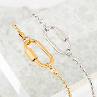 Beaded Carabiner Necklace- Studio