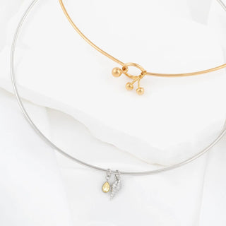 Charm Holder Lock Collar Necklace- Studio