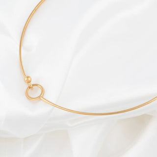 Charm Holder Collar Necklace- Model