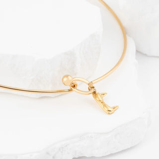 Charm Holder Collar Necklace- Model
