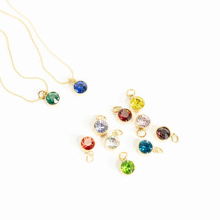 Round Birthstone Charm 8mm