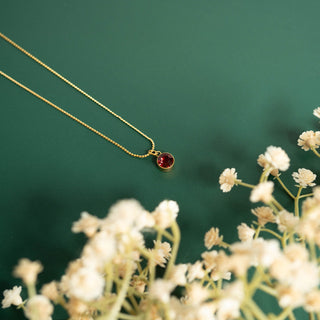 Round Birthstone Charm