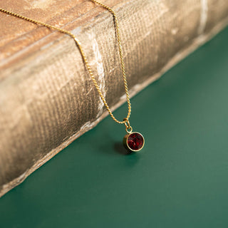 Round Birthstone Charm