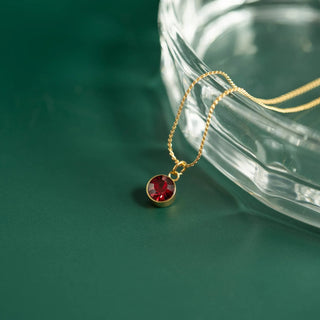 Round Birthstone Charm 8mm