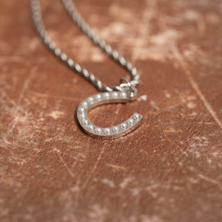 Pearl Studded Horseshoe Charm