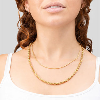 14K Gold Filled PLUS™ Rope Chain Necklace- Model