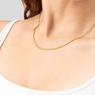 14K Gold Filled PLUS™ Rope Chain Necklace - Model