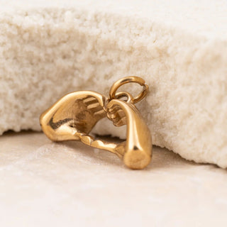 Heart Hands Charm - studio