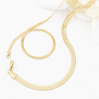14K Gold Filled PLUS™ Herringbone Chain Necklace- Studio