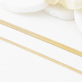 14K Gold Filled PLUS™ Herringbone Chain Necklace- Studio