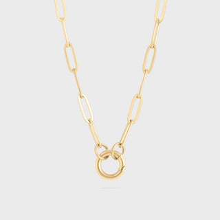 14K Gold Filled PLUS™ Paperclip Charm Keeper Necklace- Main