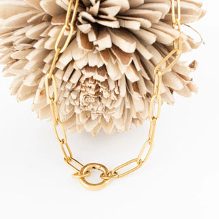 14K Gold Filled PLUS™ Paperclip Charm Keeper Necklace