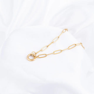 14K Gold Filled PLUS™ Paperclip Charm Keeper Necklace