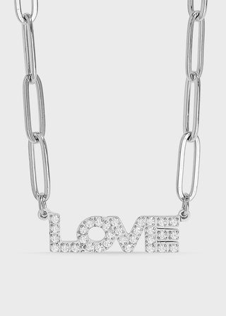 Paperclip "Love" Charm Necklace