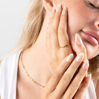 14K Gold Filled PLUS™ Beaded Cross Stacking Ring