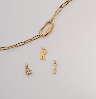 Mini Gold Letter Charm
