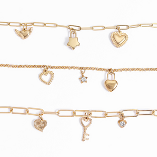 Heart Padlock Charm