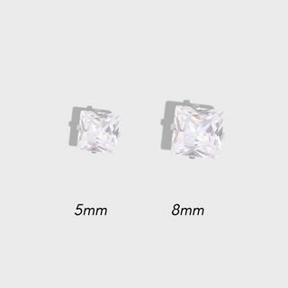Princess CZ Stud Earrings