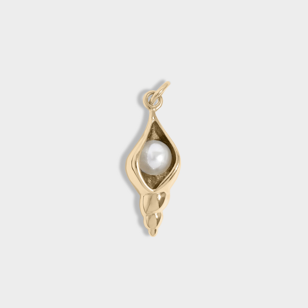 Conch Shell with Pearl Charm – Destin Jewelry
