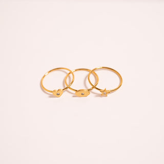 Stone Evil Eye Ring