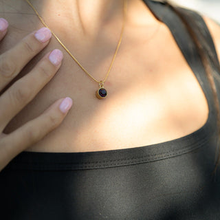 Round Birthstone Charm 8mm