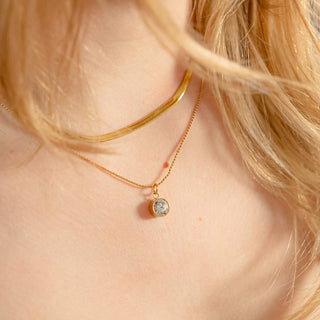 Round Birthstone Charm 8mm