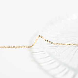 Stainless Steel PVD Coated Crimped Oval Link Chain Necklace / CHN3012