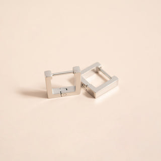 Square Huggie Earrings