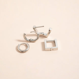 Square Huggie Earrings