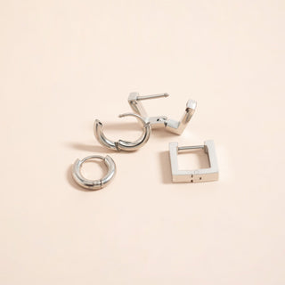 Square Huggie Earrings