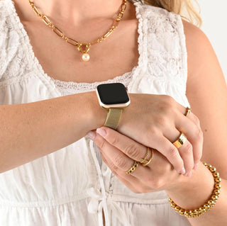 The Avery Smartwatch Band- gold model 