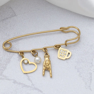 Loop Charm Brooch