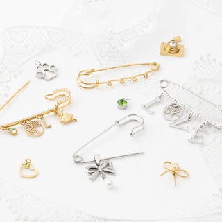 Stone Accent Charm Brooch- Studio